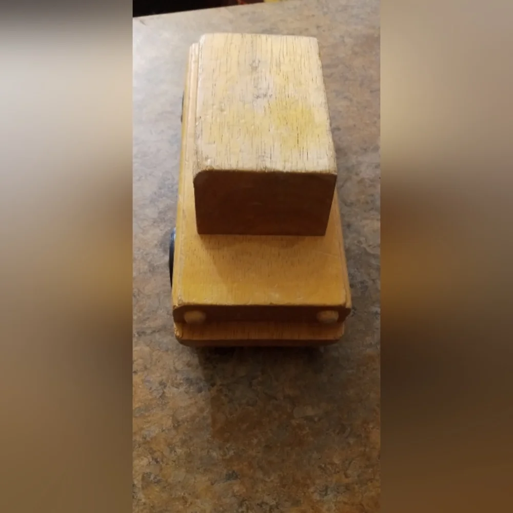 Wooden Kids Toy Car - Natural Wood Finish German playschool 100% wood